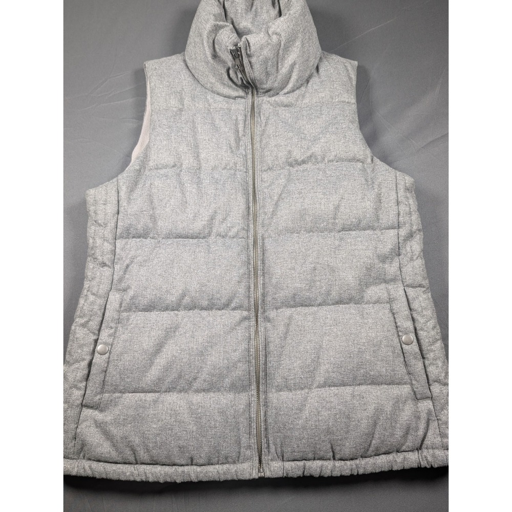 Old Navy Mens Textured Fleece Lined Puffer Vest Heather Grey Medium 774364-00